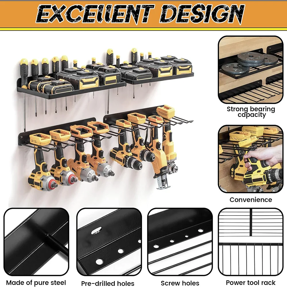 Power Tools On Pegboard - Supporto per montaggio a parete per